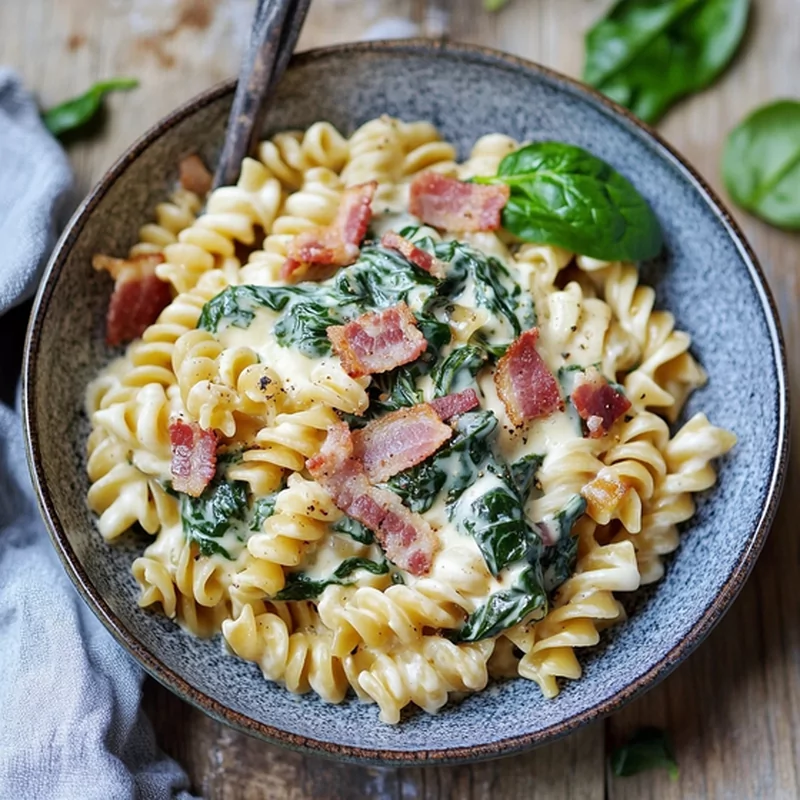 Pasta spek spinazieroom ; f