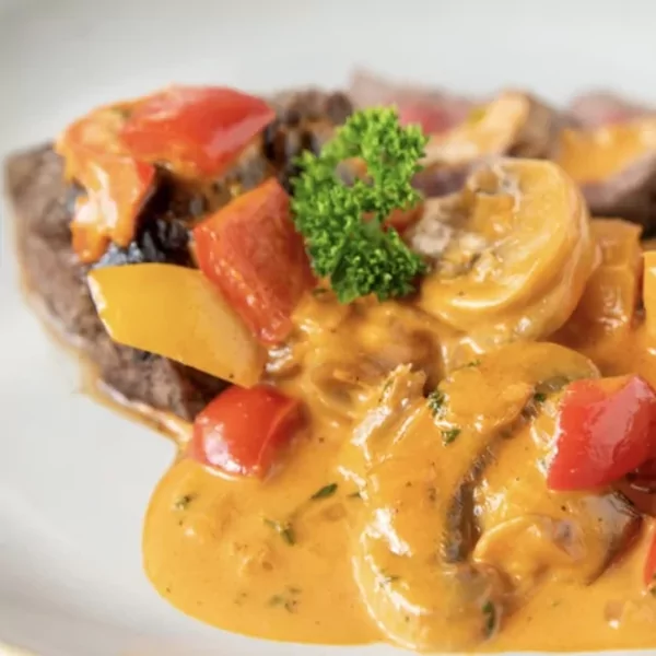 Varkenshaasje stroganoff