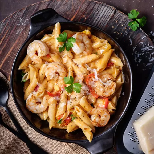 Pasta scampi mascarpone
