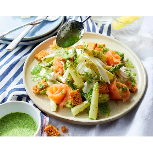 Salade gerookte zalm